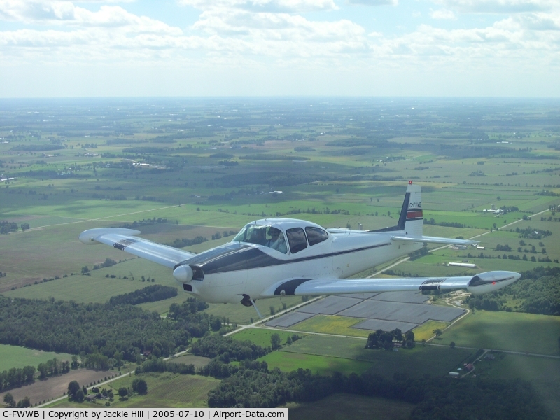 C-FWWB, 1950 Ryan Navion B C/N NAV-4-2327B, Flying over Southern Ontario