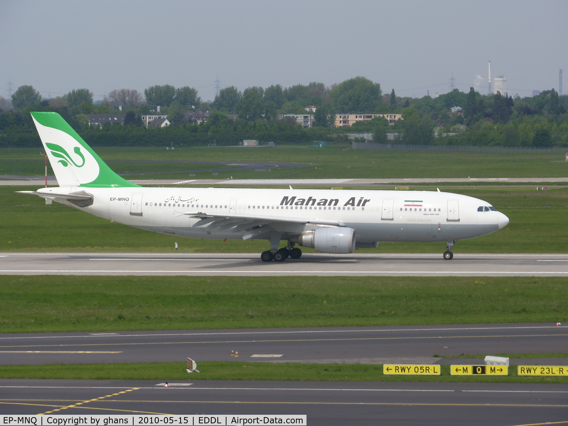 EP-MNQ, 1989 Airbus A300B4-603 C/N 553, Starting on rw 05R for a flight to Iran