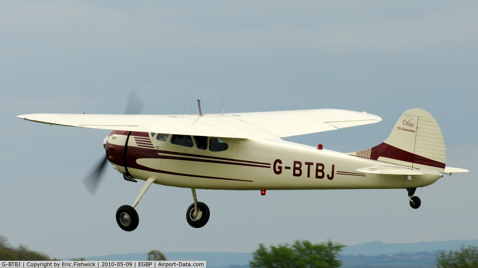 G-BTBJ, 1952 Cessna 190B C/N 16046, 4. G-BTBJ Businessliner departing Kemble Airport (Great Vintage Flying Weekend)