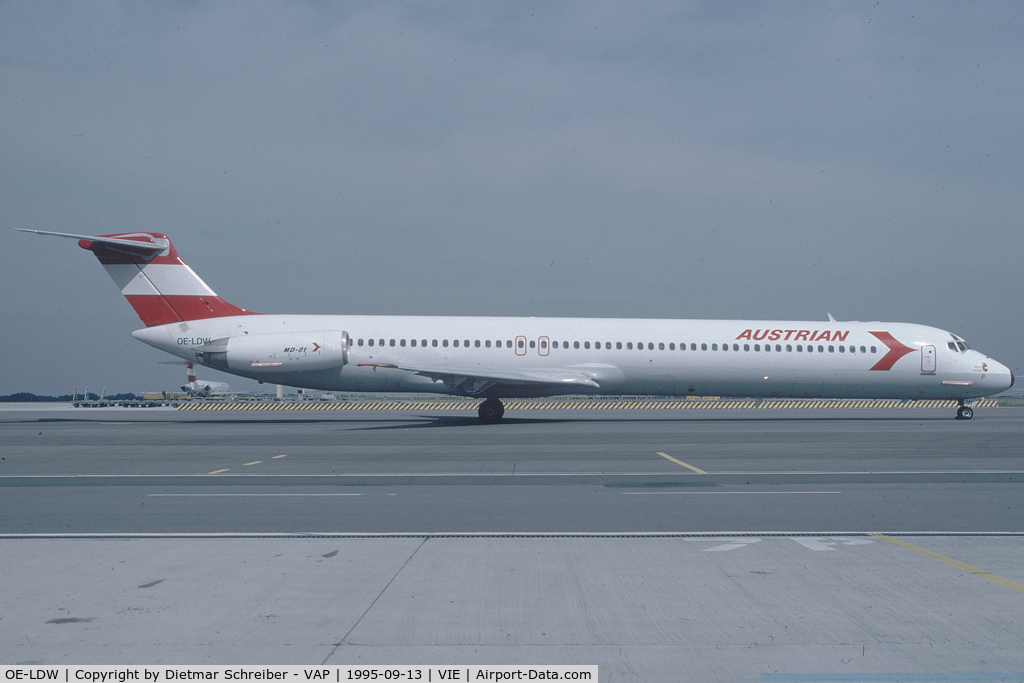 OE-LDW, 1981 McDonnell Douglas MD-82 (DC-9-82) C/N 48059, Austrian Airlines MD80