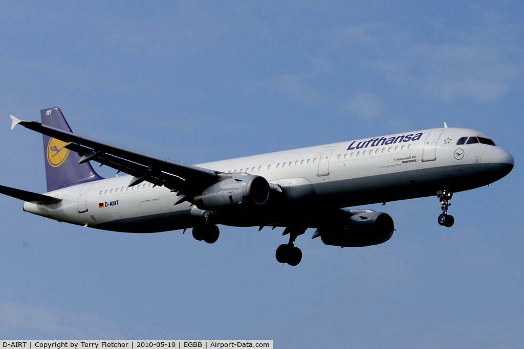D-AIRT, 1997 Airbus A321-131 C/N 0652, Lufthansa A320 at Birmingham