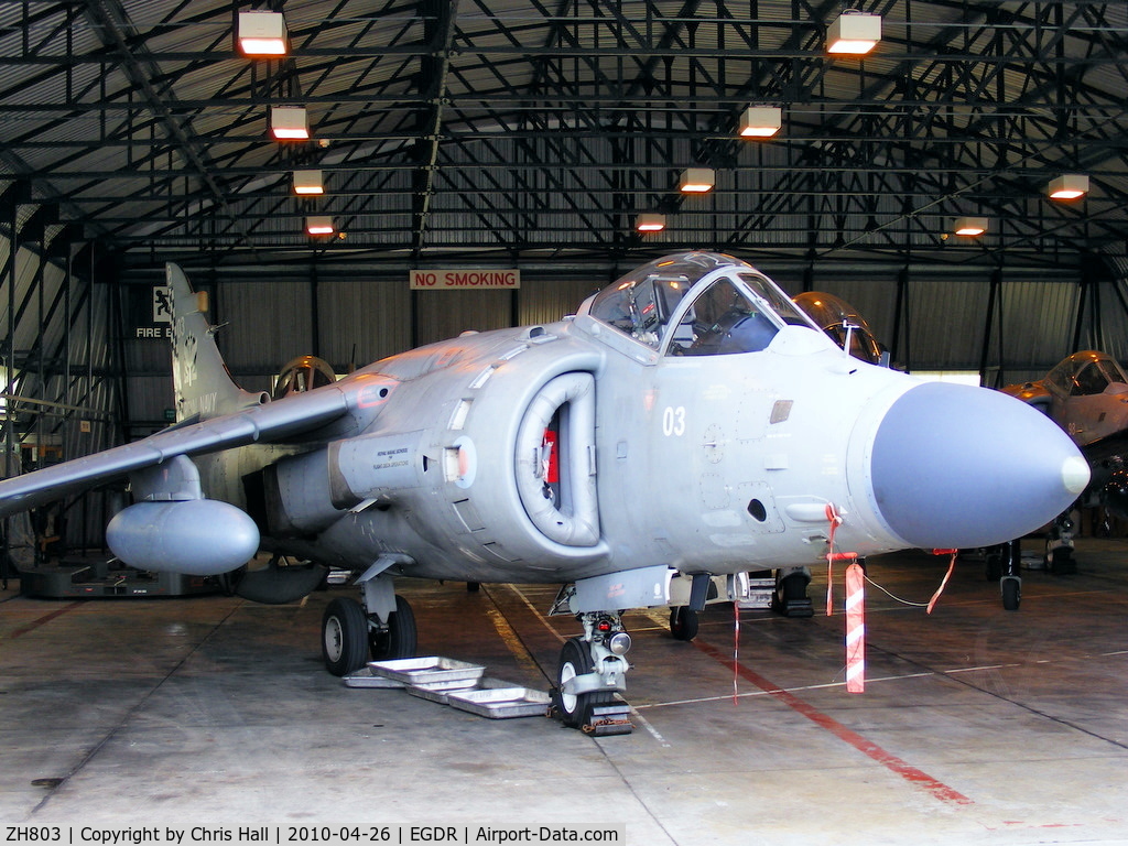 ZH803, 1996 British Aerospace Sea Harrier F/A.2 C/N NB08, BAe Sea Harrier F/A2, with the School of Flight Deck Operations at RNAS Culdrose