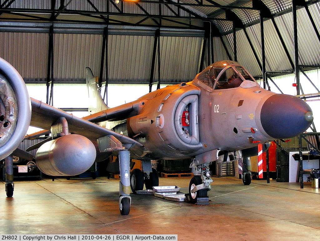 ZH802, 1996 British Aerospace Sea Harrier F/A.2 C/N NB07, With the School of Flight Deck Operations at RNAS Culdrose