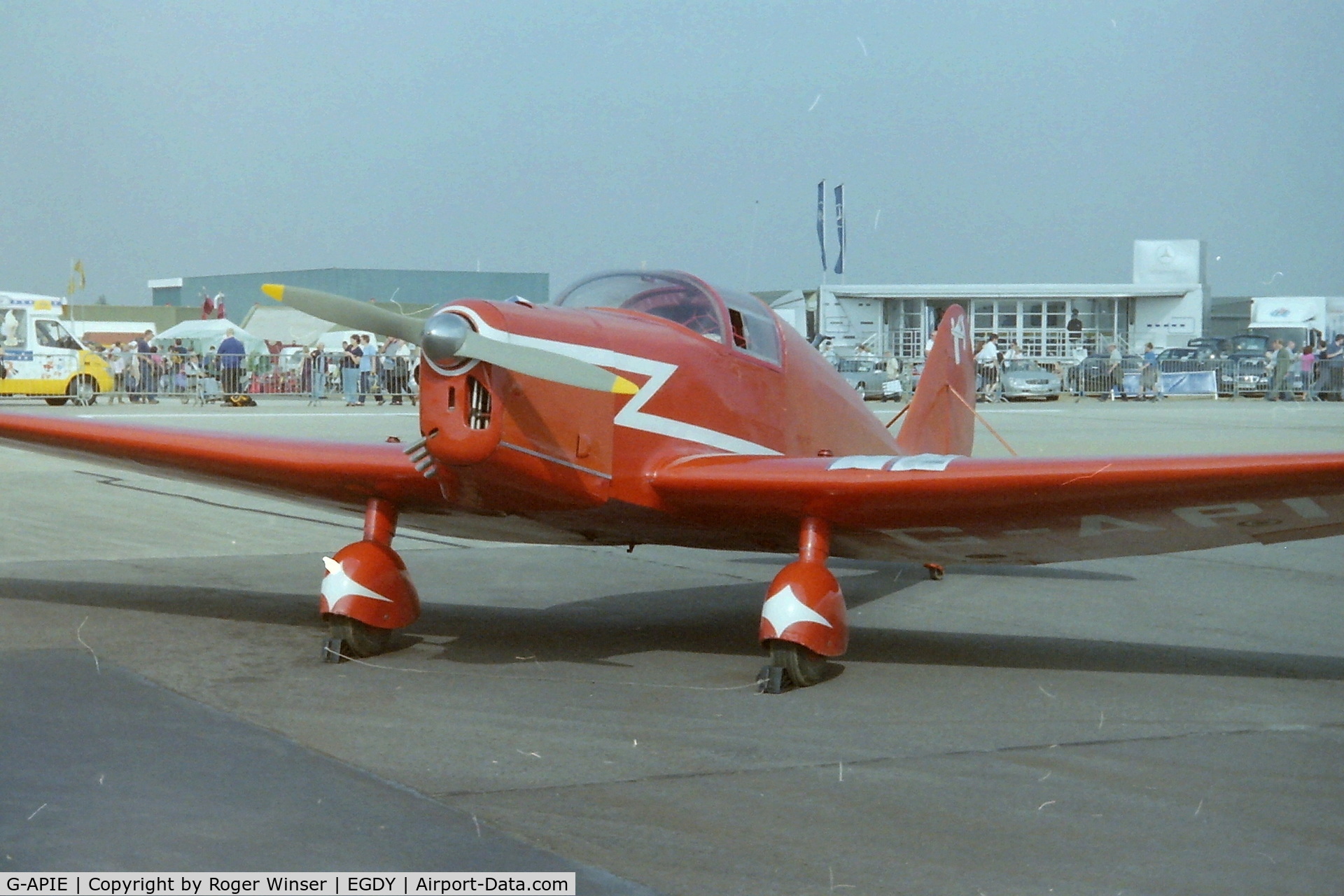 G-APIE, 1958 Tipsy Belfair C/N 535, At RNAS Yeovilton Naval Air Day 2002?