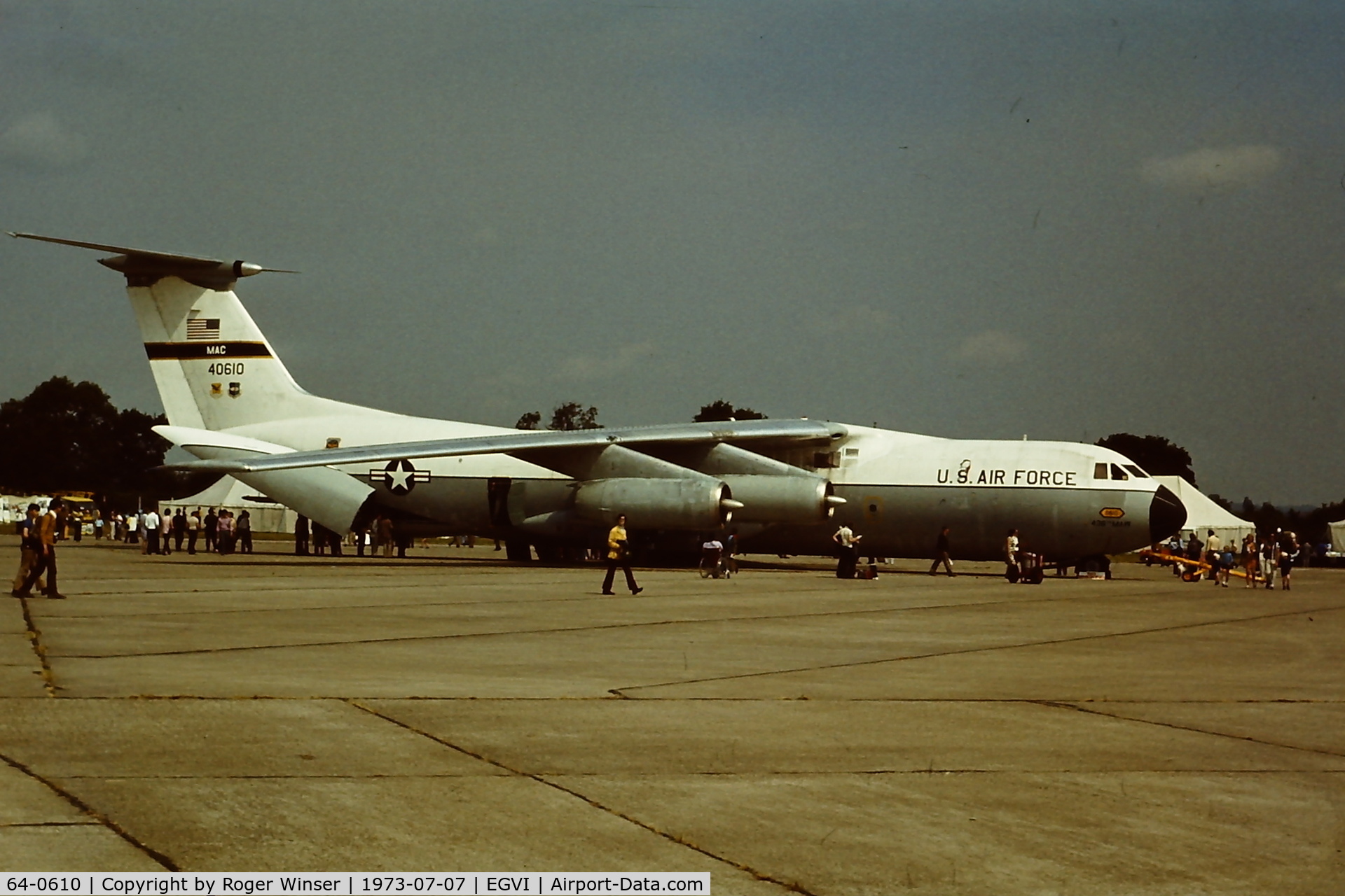 64-0610, 1964 Lockheed C-141A Starlifter C/N 300-6023, Marked 40610 at RAF Greenham Common for IAT 1973