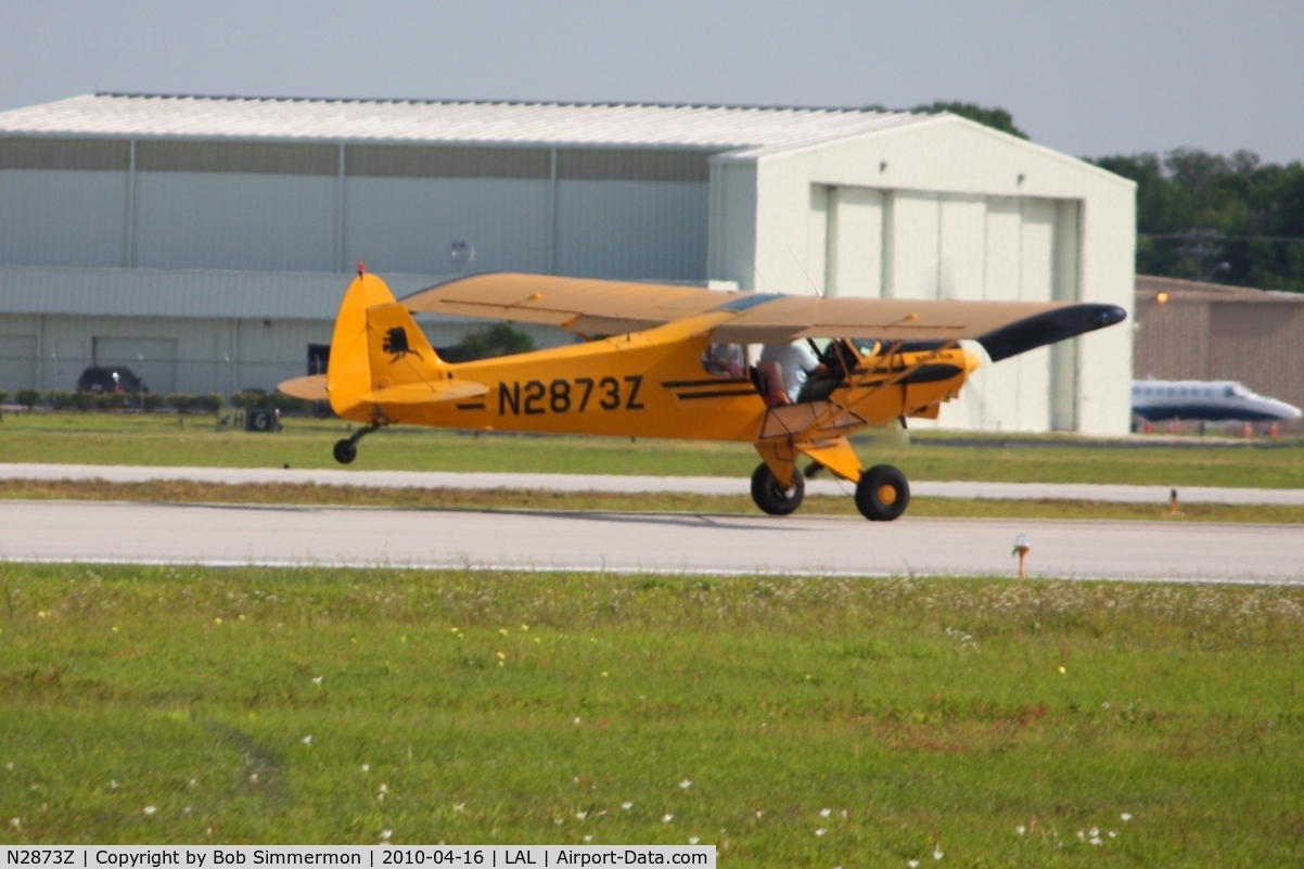 N2873Z, 1959 Piper PA-18A 150 Super Cub C/N 18-7036, Departing Lakeland, FL during Sun N Fun 2010