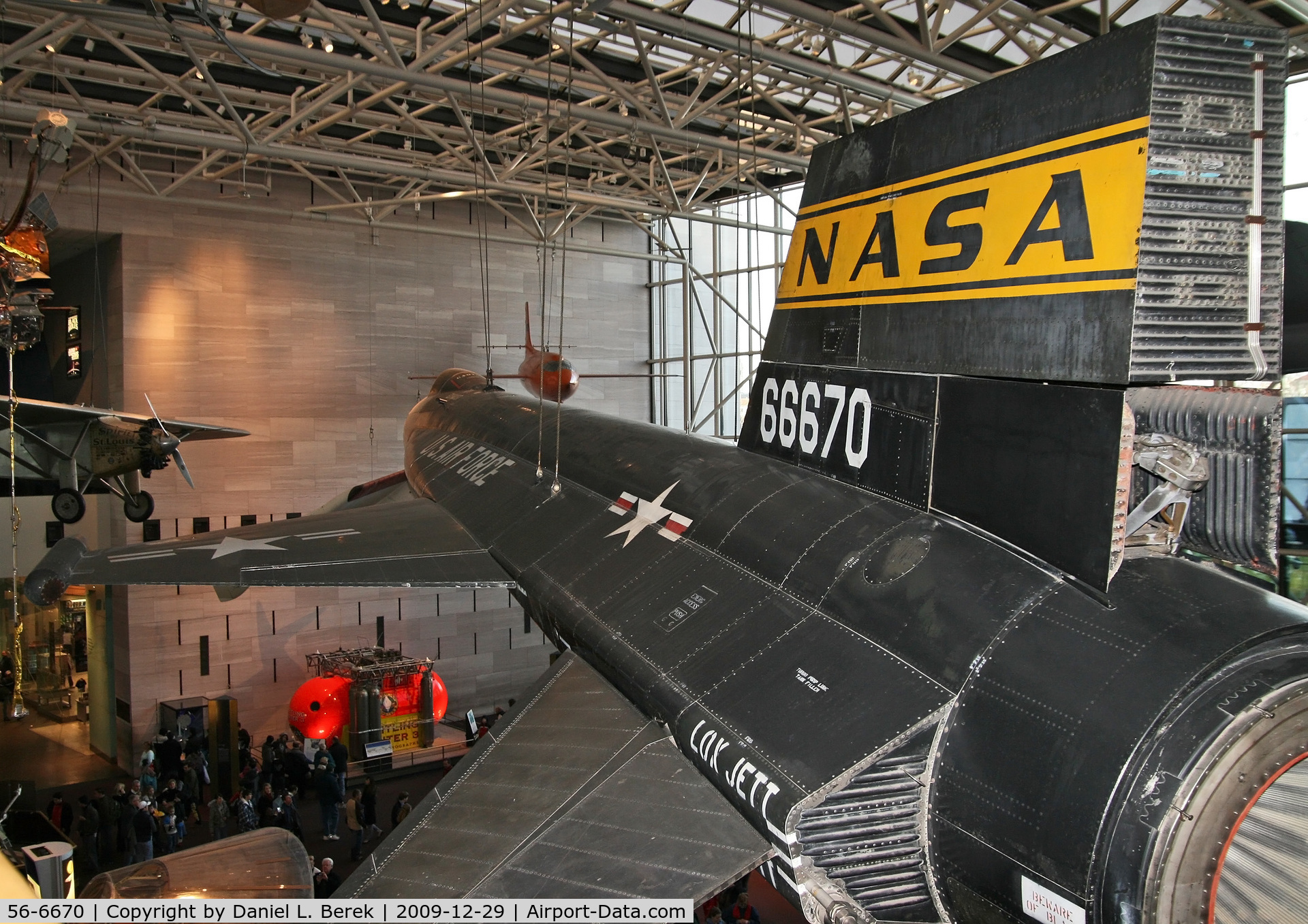 56-6670, 1956 North American X-15A C/N 240-1, The first aircraft to go beyond the Earth's atmosphere faces the first aircraft to break the sound barrier, the Bell X-1.
