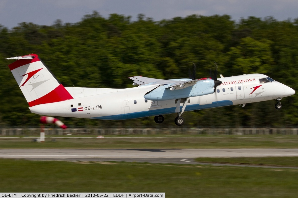 OE-LTM, 1998 De Havilland Canada DHC-8-311 Dash 8 Dash 8 C/N 527, departing via RW18W