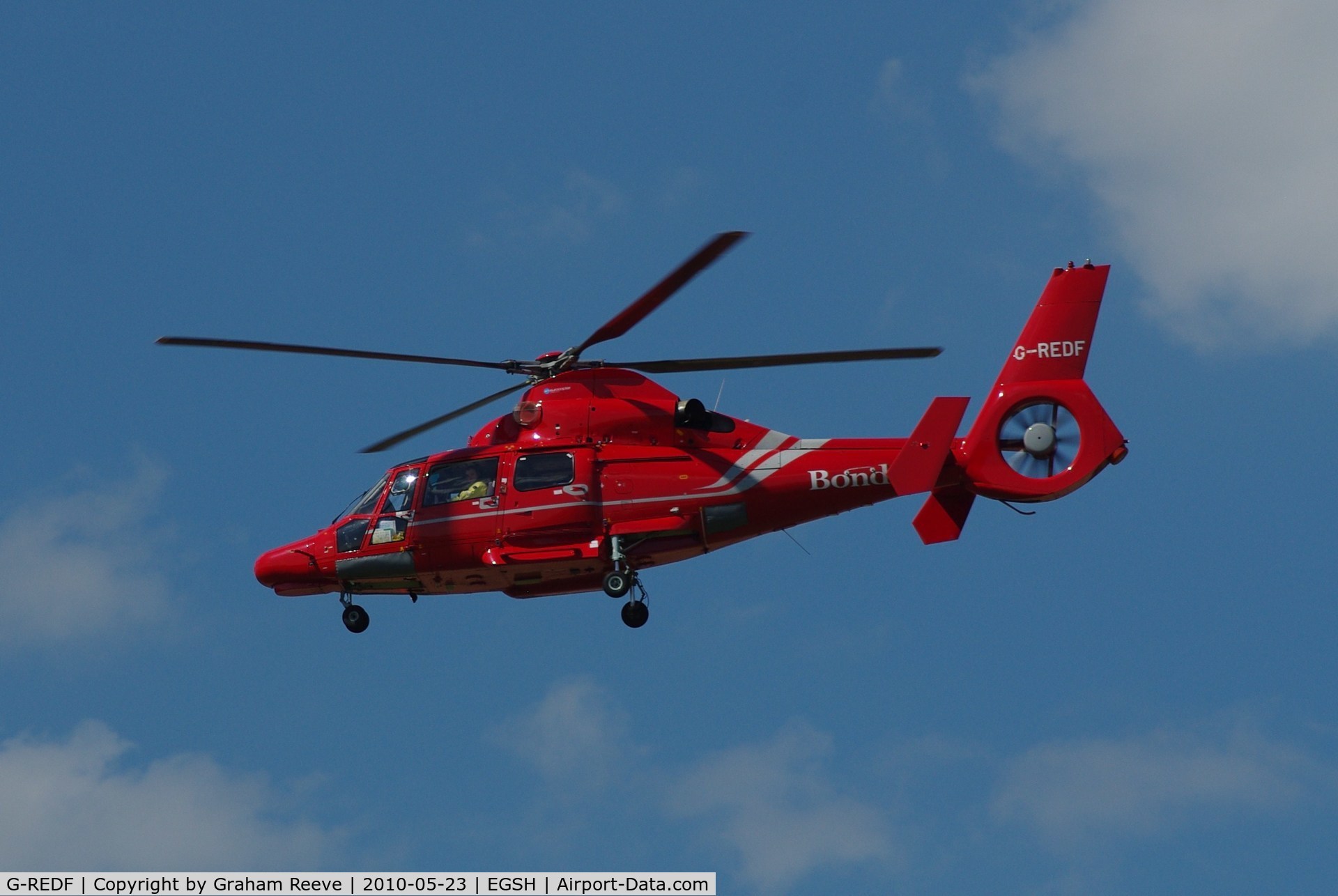 G-REDF, 2009 Eurocopter AS-365N-3 Dauphin 2 C/N 6884, Landing at Norwich.