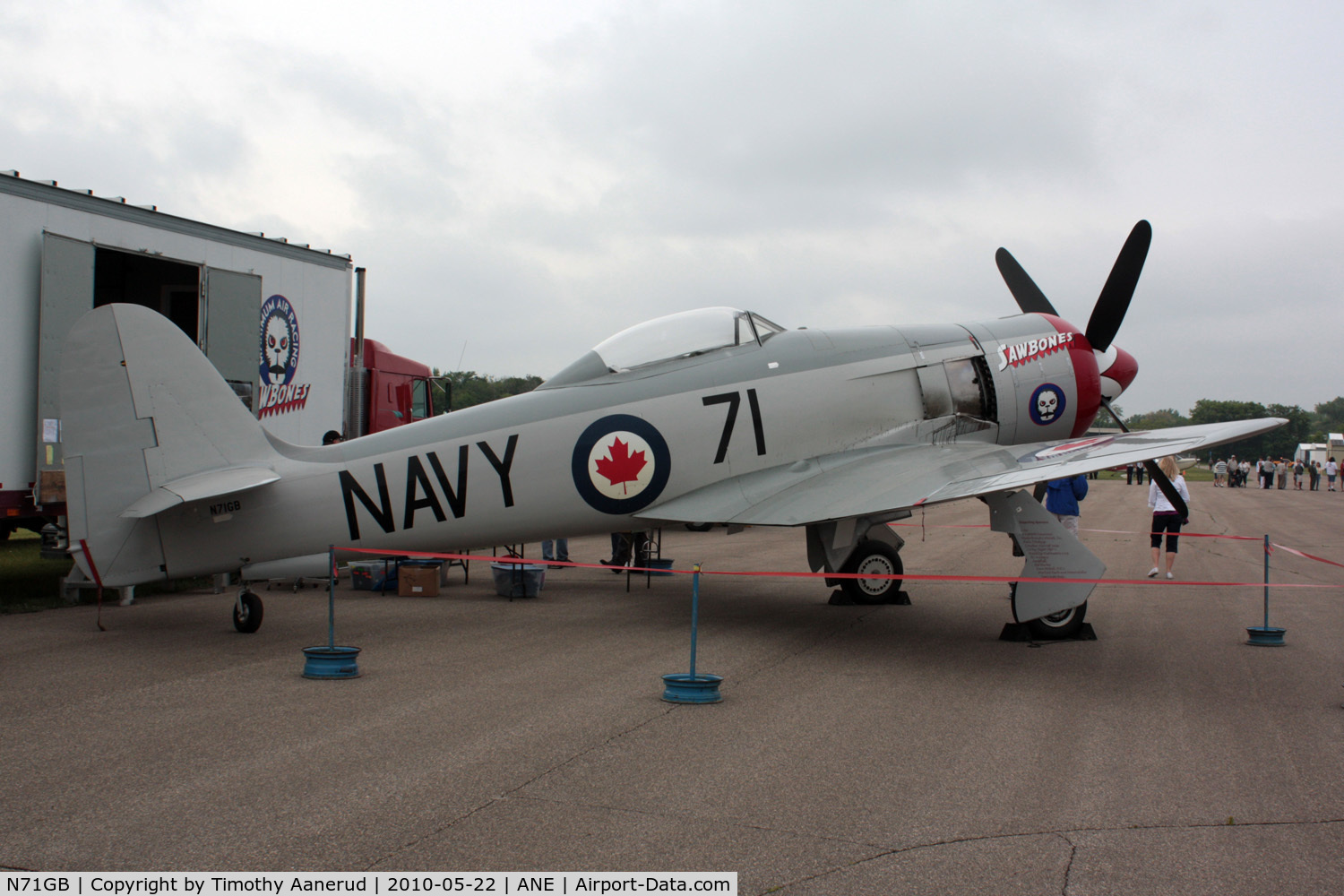 N71GB, 1949 Hawker Sea Fury T.20 C/N 37525, 1949 Hawker SEA FURY TMK 20, c/n: 37525