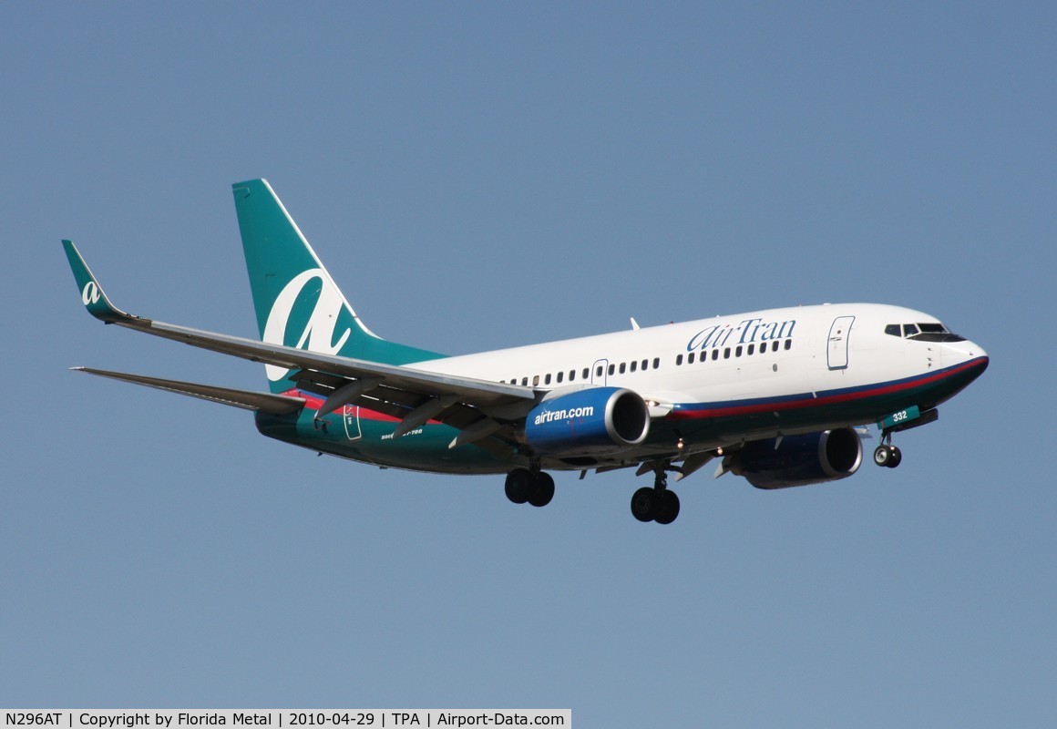 N296AT, 2006 Boeing 737-7BD C/N 34861, Air Tran 737-700