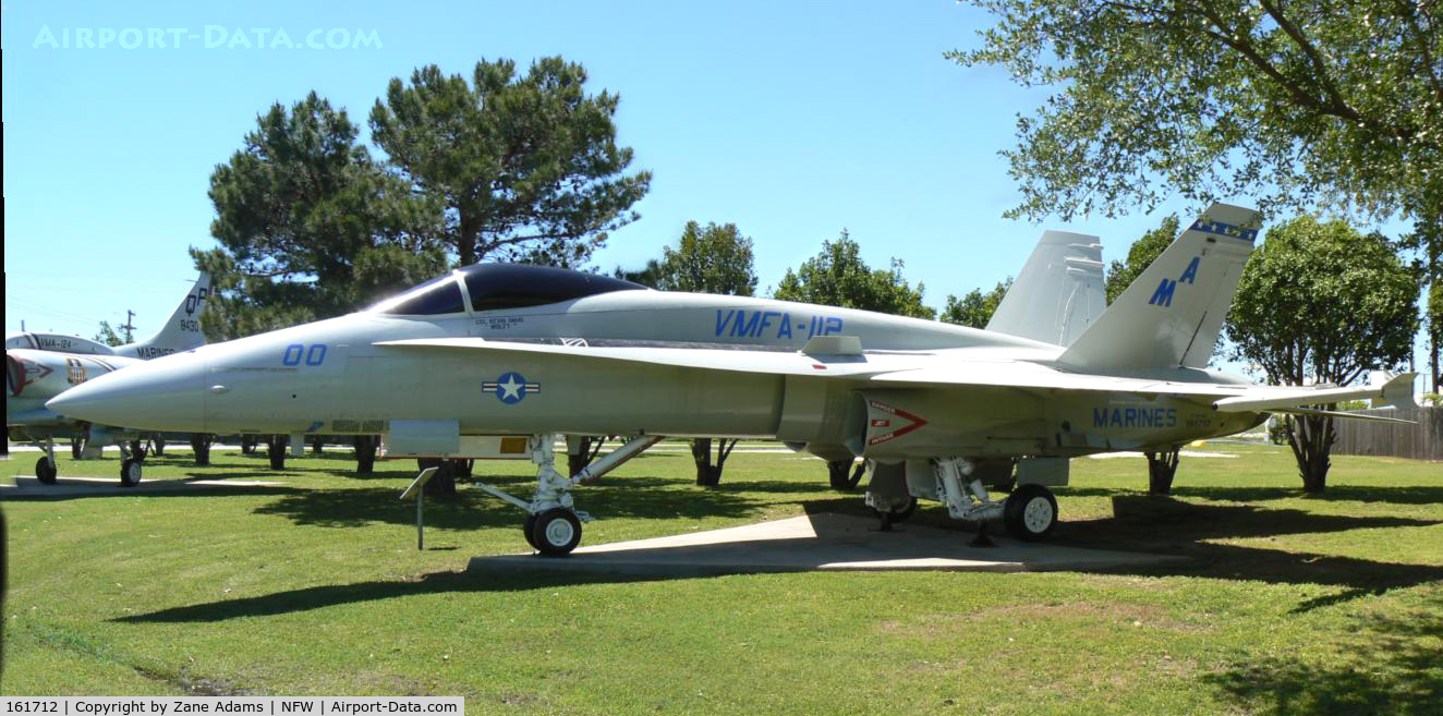 161712, McDonnell Douglas F/A-18A Hornet C/N 0059/A043, Displayed at the front gate - NASJRB Fort Worth