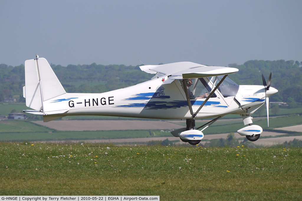 G-HNGE, 2006 Comco Ikarus C42 FB80 C/N 0607-6838, 2006 Aerosport Ltd IKARUS C42 FB100 at Compton Abbas on 2010 French Connection Fly-In Day