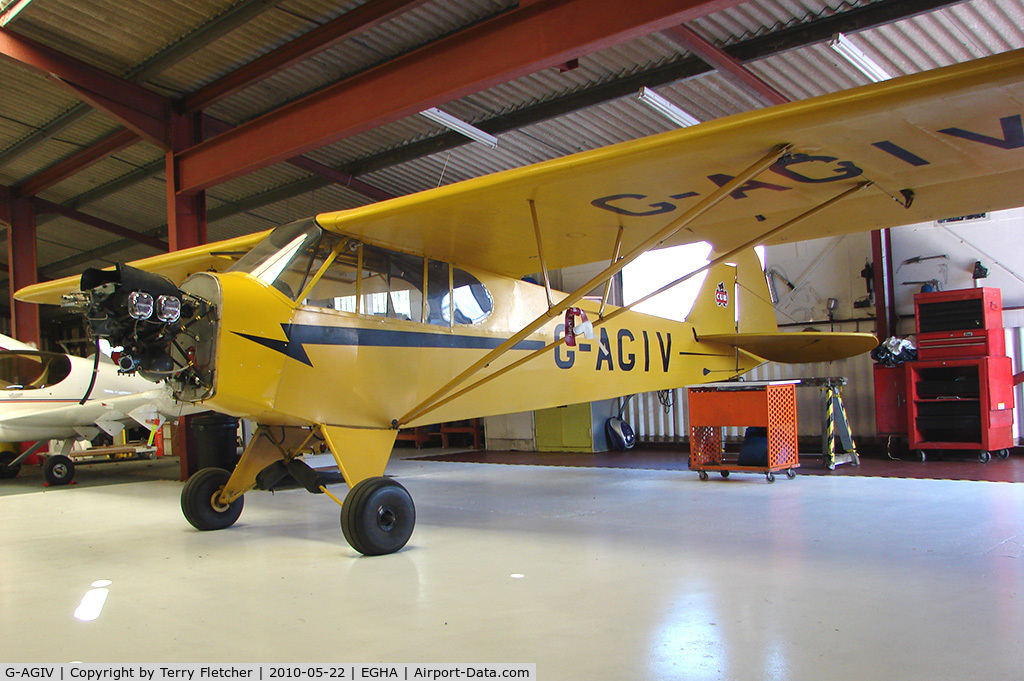 G-AGIV, 1944 Piper L-4J Grasshopper (J3C-65D) C/N 12676, 1944 Piper PIPER J3C-65  (ex 44-80380 )at Compton Abbas base