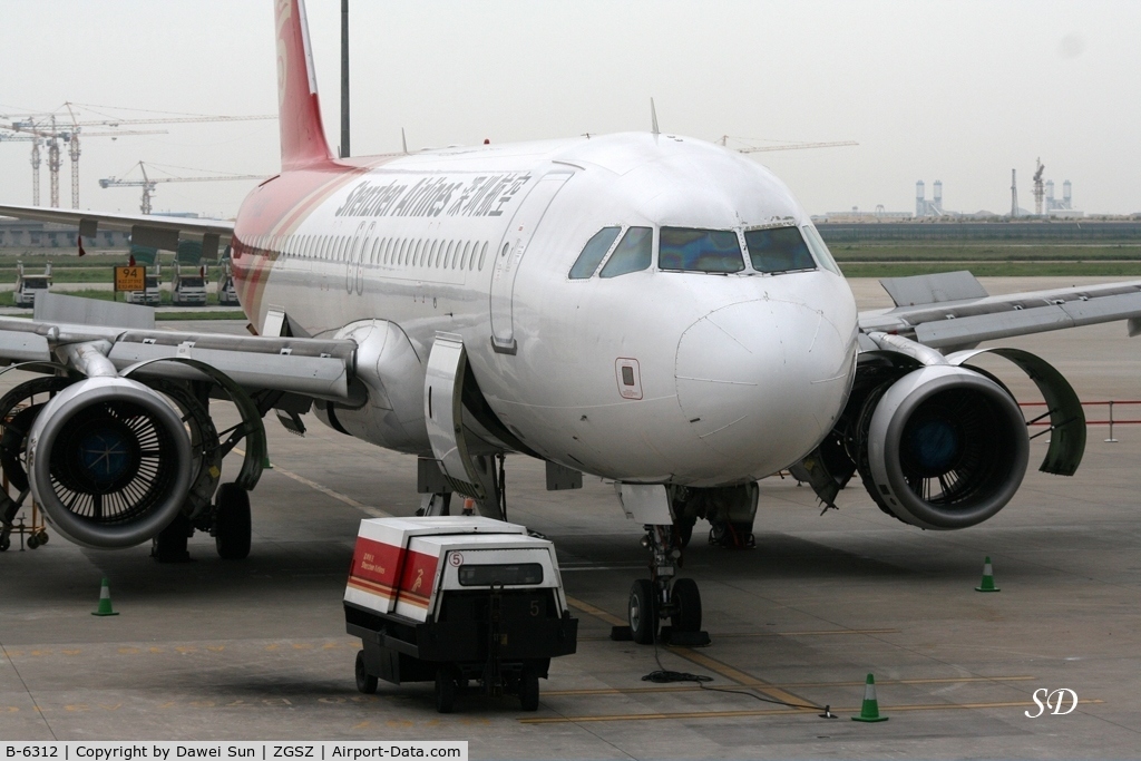 B-6312, 2007 Airbus A320-214 C/N 3131, Shenzhen Airlines A320 @ Ramp