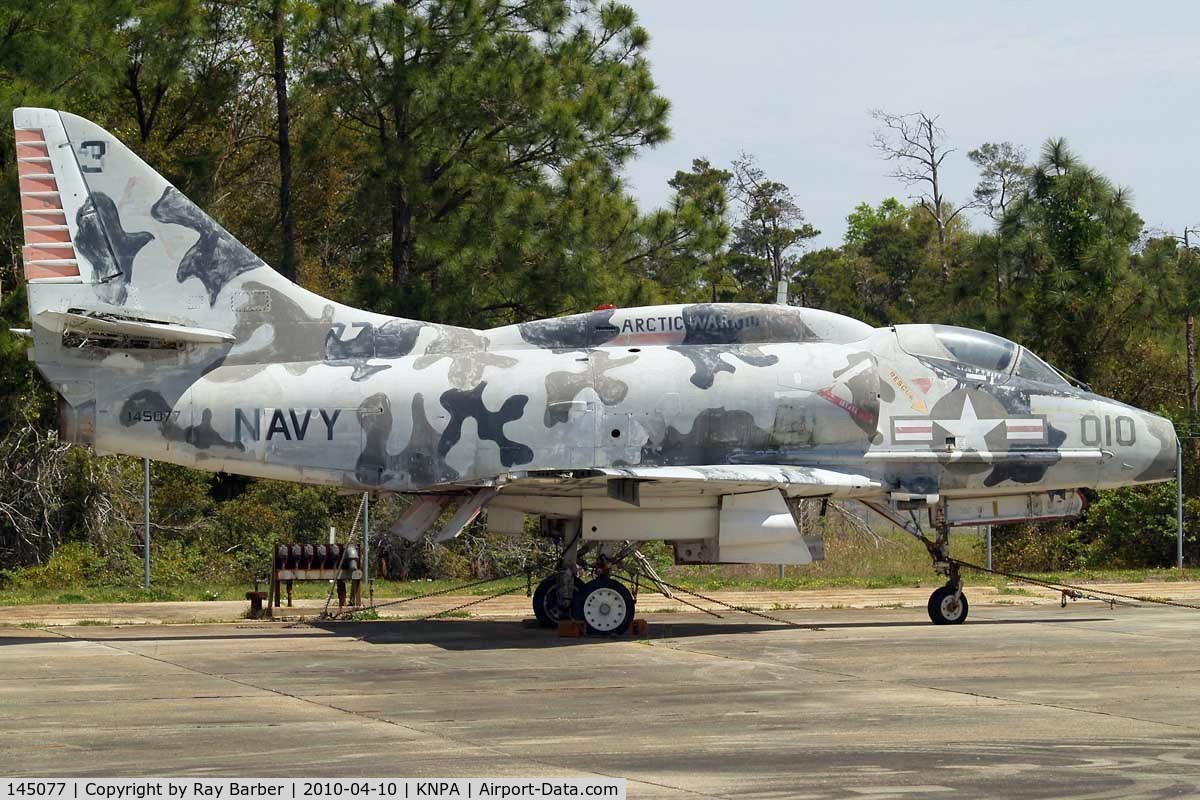 145077, Douglas A-4L Skyhawk C/N 12323, Parked in the storage area of the National Museum of Naval Aviation. Named 