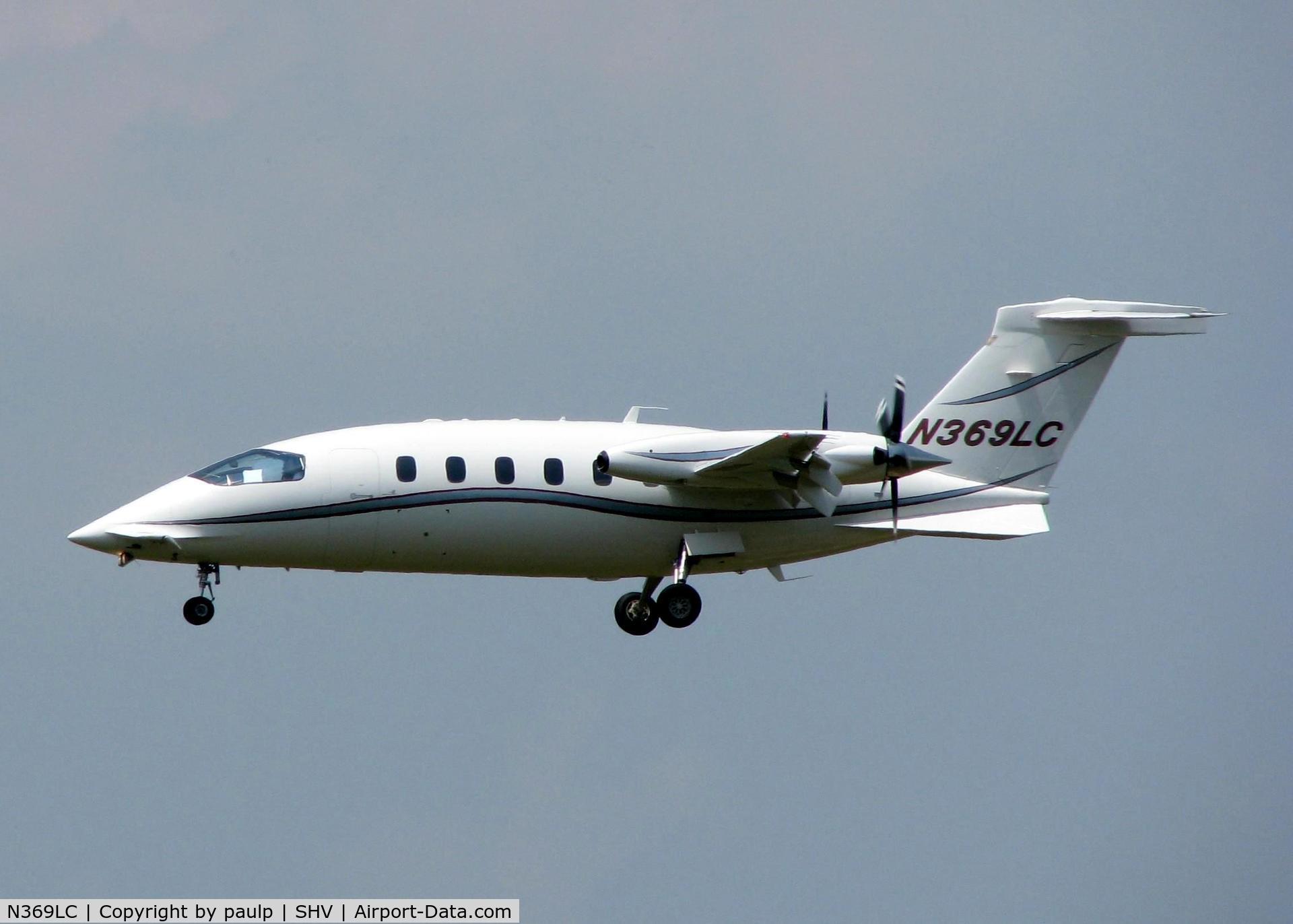 N369LC, 2008 Piaggio P-180 C/N 1154, Landing at Shreveport Regional.