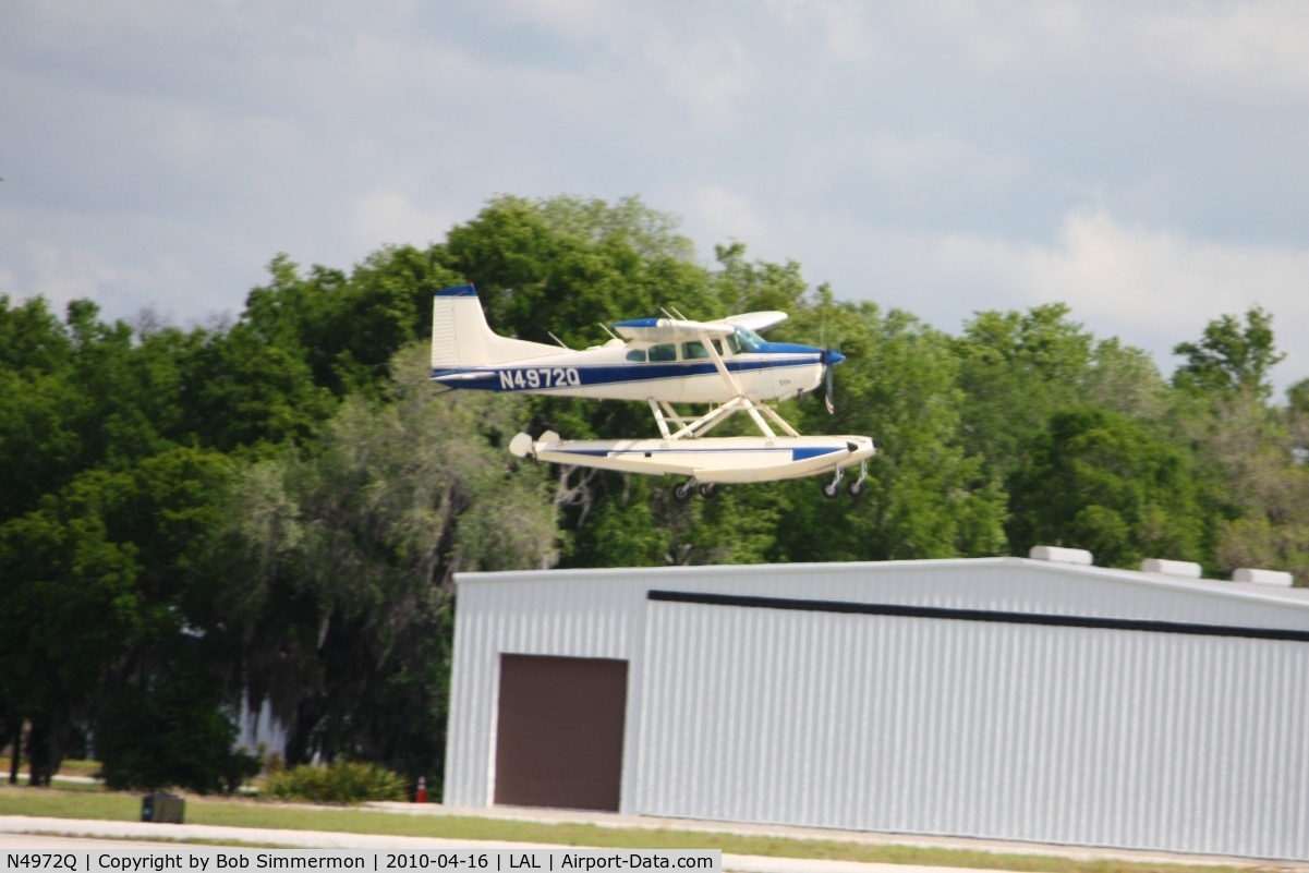 N4972Q, 1978 Cessna A185F Skywagon 185 C/N 18503591, Arriving at Lakeland, Florida during Sun N Fun 2010.