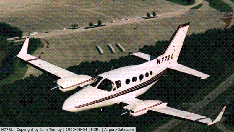 N77RL, 1978 Cessna 414A Chancellor C/N 414A0211, N77RL flown by John Tenney and Bruce Campbell for Able Aviation in the 1990s.

Note:  Plane was painted shortly after this, white with blue and gray trim