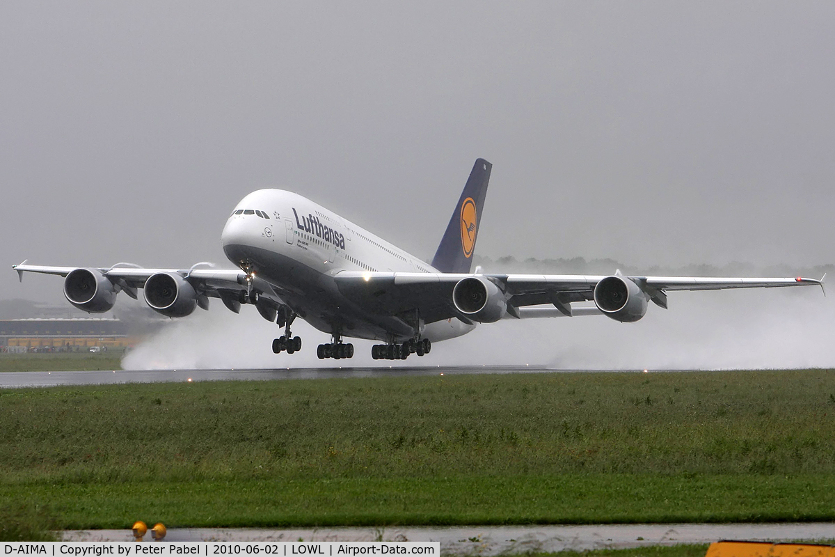 D-AIMA, 2010 Airbus A380-841 C/N 038, first landing