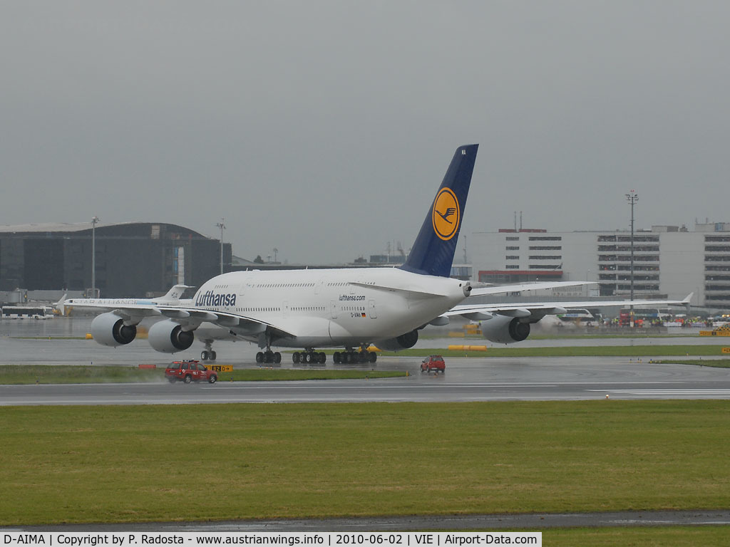 D-AIMA, 2010 Airbus A380-841 C/N 038, A 380 at VIE - first time!