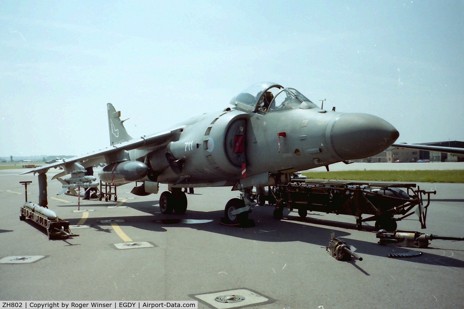 ZH802, 1996 British Aerospace Sea Harrier F/A.2 C/N NB07, Coded 711/VL of 899 NAS at RNAS Yeovilton late 1990's.