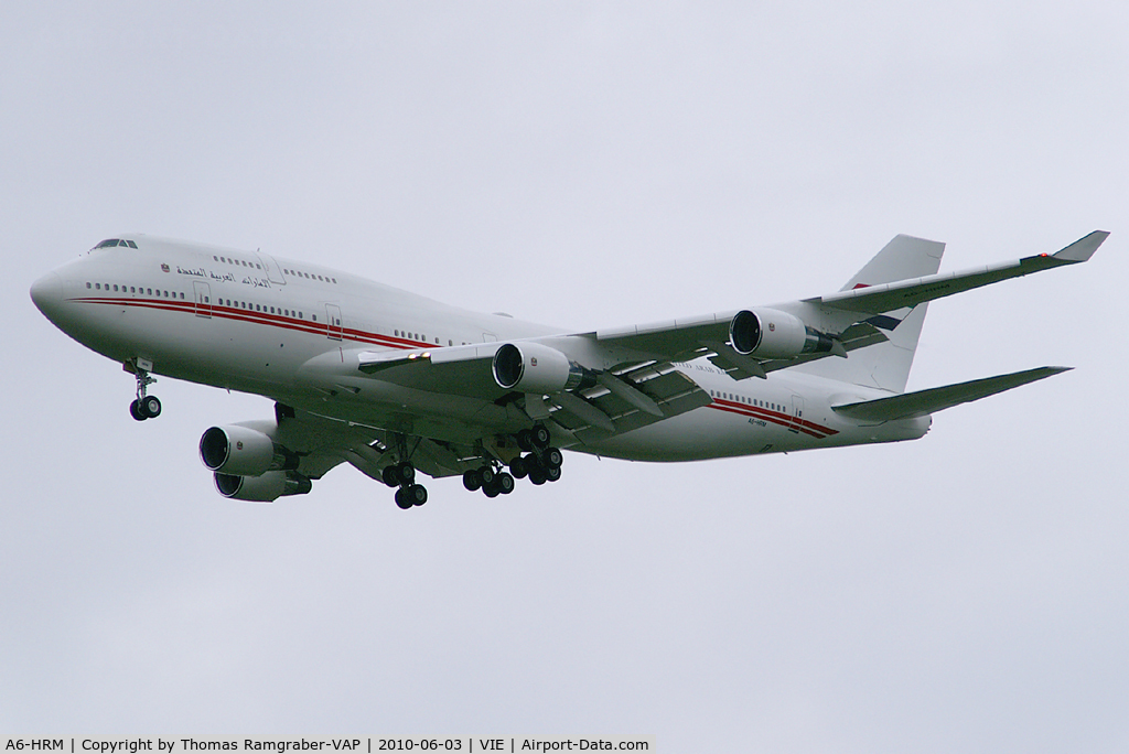 A6-HRM, 1998 Boeing 747-422 C/N 26903, UAE - Royal Flight Boeing 747-400