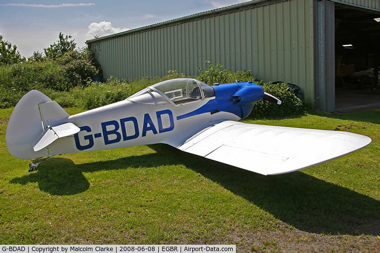 G-BDAD, 1976 Taylor JT-1 Monoplane C/N PFA 1453, Taylor Monoplane at Breighton Airfield in 2008.