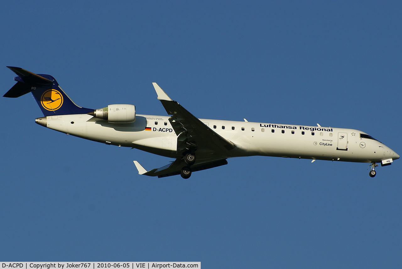 D-ACPD, 2001 Canadair CRJ-701ER (CL-600-2C10) Regional Jet C/N 10015, Lufthansa Regional (CityLine) Canadair Regional Jet CRJ701ER