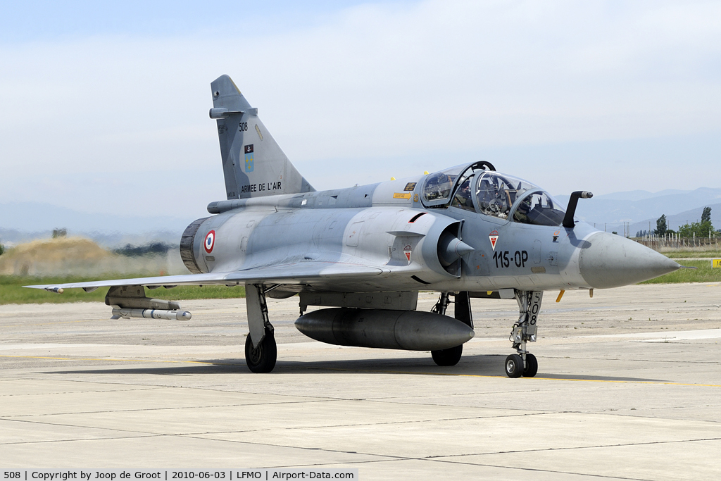508, Dassault Mirage 2000B C/N 51, EC02.005 'Ile de France' during the Aviation Group Leeuwarden visit to Orange air base.