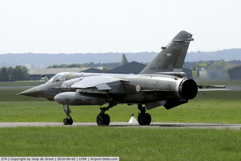 274, Dassault Mirage F.1CT C/N 274, The Mirage F-1CT becomes a rare breed. It is flying alongside the Mirage F-1CR in the two reconnaissance units ER01.033 and ER02.033.