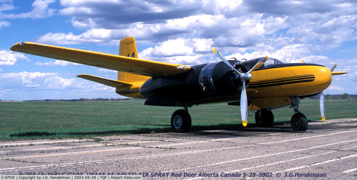 C-GTOX, 1944 Douglas A-26B Invader C/N 27802, at Red Deer Alberta