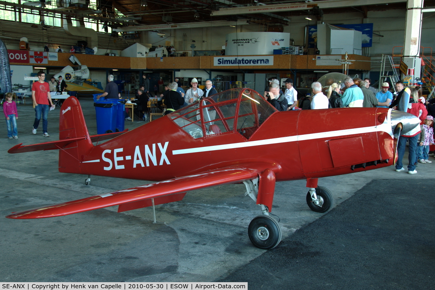 SE-ANX, 1944 Skandinaviska Aero BHT-1 C/N 1, The only example of the BHT-1 in the hangar of the Aviation Museum at Västerås Hässlö. The aircraft has the unofficial nickname 