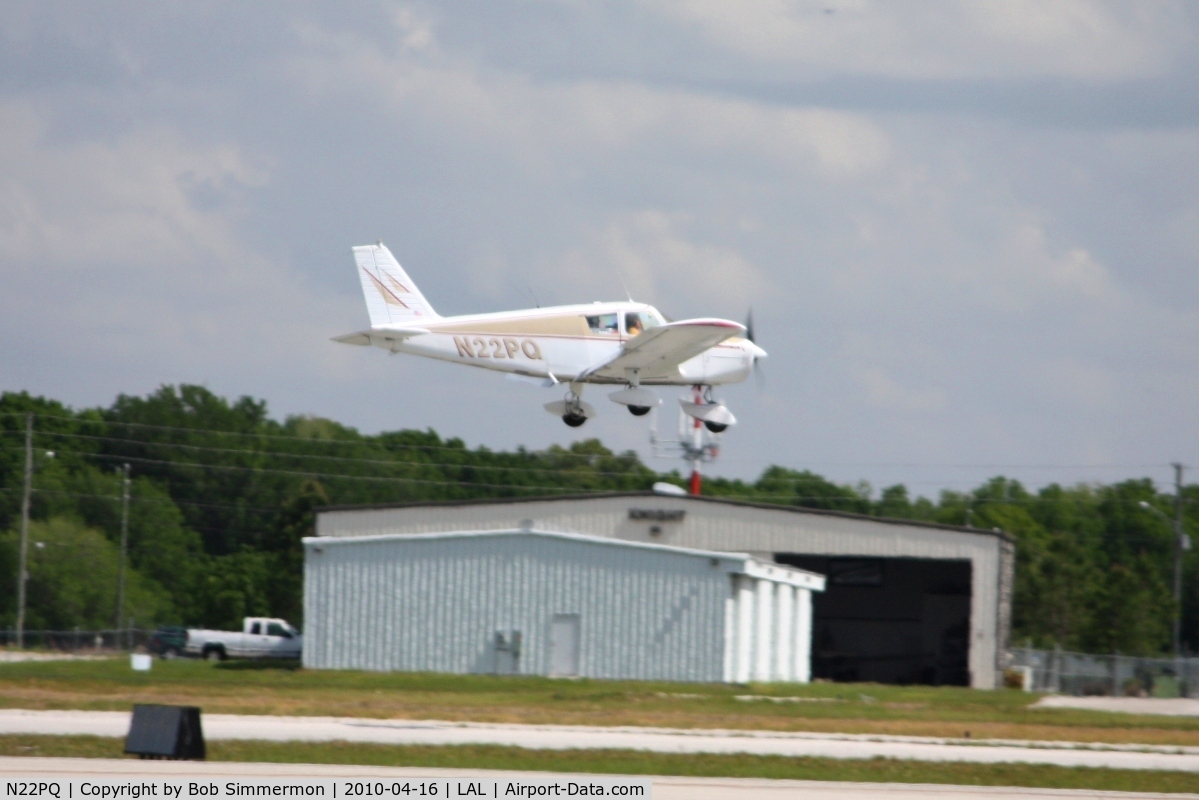 N22PQ, 1968 Piper PA-28-140 Cherokee C/N 28-24349, Arriving at Lakeland, Florida during Sun N Fun 2010.