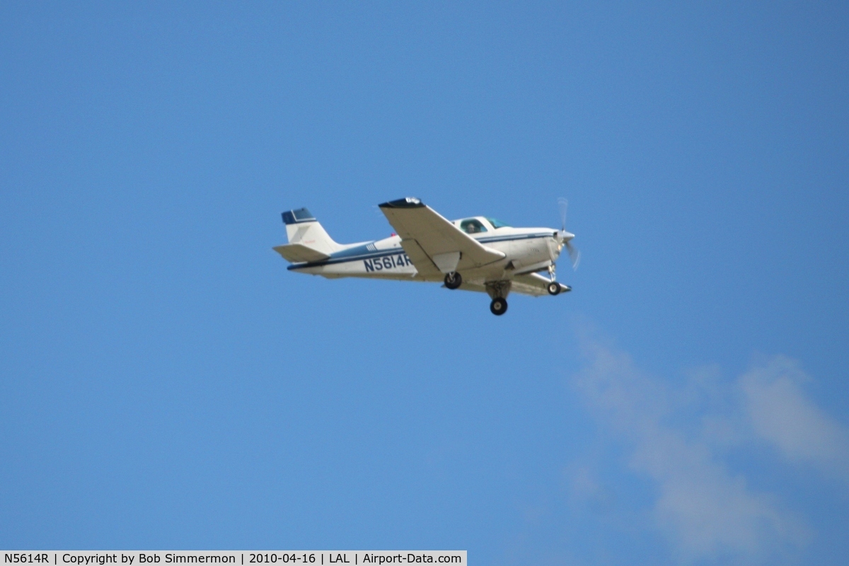 N5614R, Beech F33A Bonanza C/N CE-1414, Arriving at Lakeland, Florida during Sun N Fun 2010.