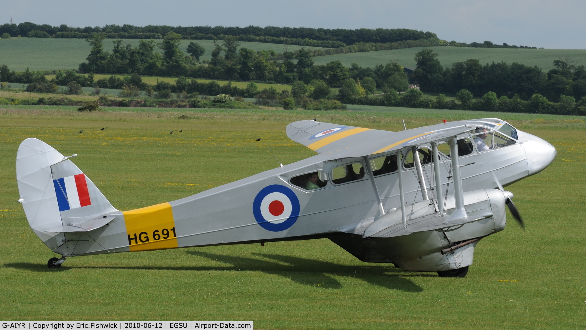 G-AIYR, 1943 De Havilland DH-89A Dominie/Dragon Rapide C/N 6676, 2. HG691 at The Duxford Trophy Aerobatic Contest, June 2010