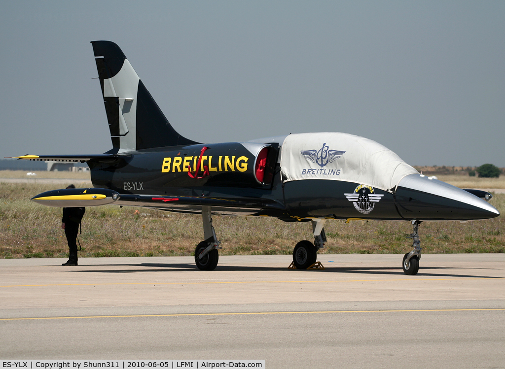 ES-YLX, Aero L-39 Albatros C/N 432905, Used as a demo during LFMI Airshow 2010... New c/s...