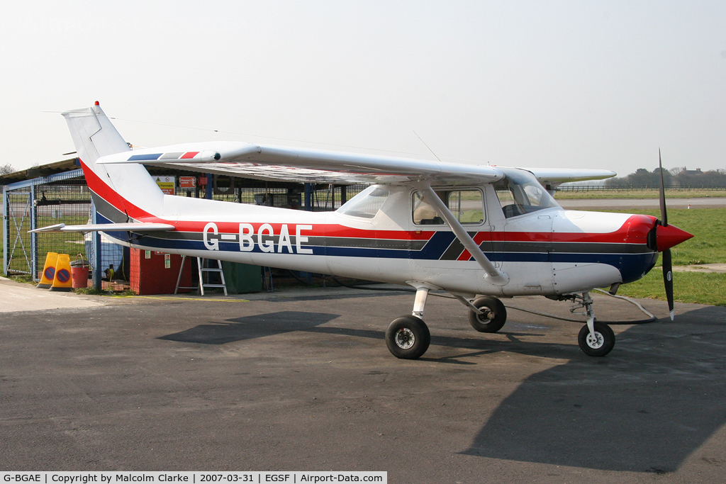 G-BGAE, 1978 Reims F152 C/N 1540, Cessna F152 II at Peterborough Conington Airfield in March 2007.