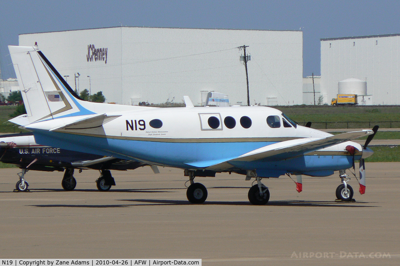 N19, 1980 Beech C90 C/N LJ-909, FAA King Air at Alliance Airport, Ft. Worth, TX