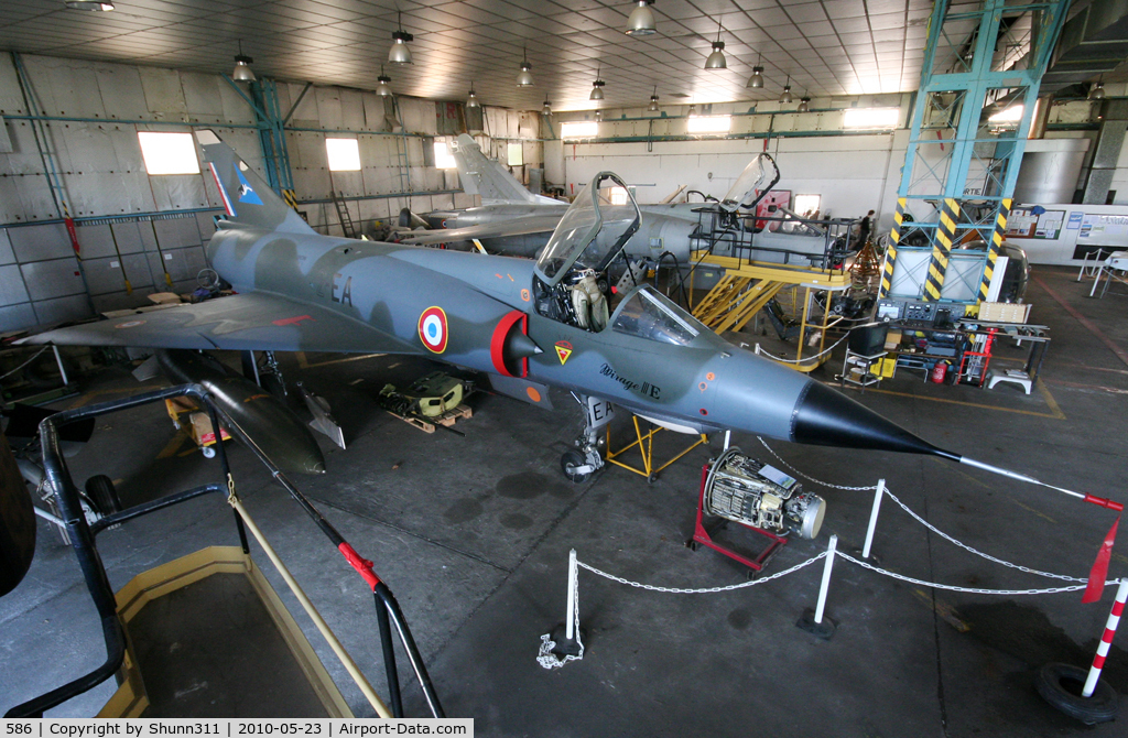 586, Dassault Mirage IIIE C/N 586, S/n 586 - Preserved Mirage IIIE in a new aeronautical Museum near Lyon...