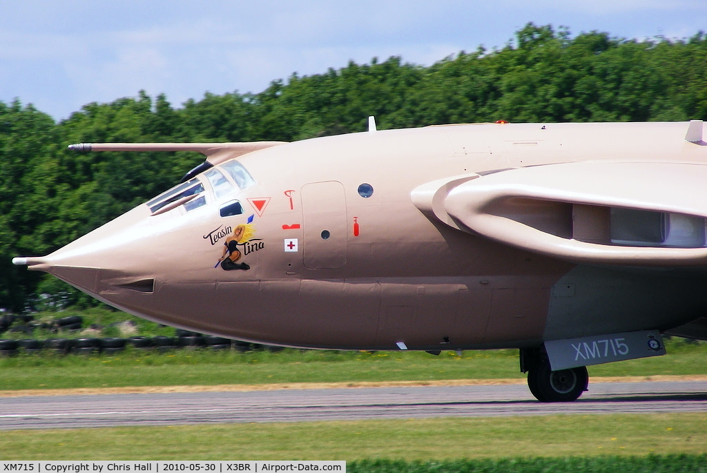 XM715, 1963 Handley Page Victor K.2 C/N HP80/83, 'Teasin' Tina' preserved at Bruntingthorpe in taxiing condition.