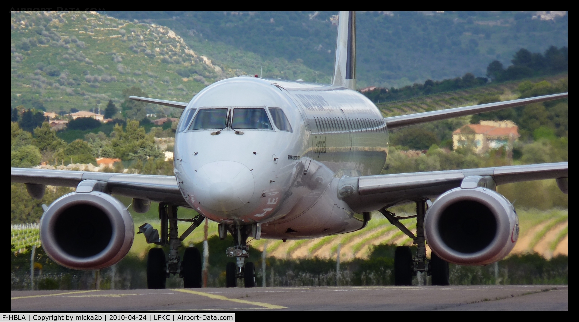 F-HBLA, 2007 Embraer 195LR (ERJ-190-200LR) C/N 19000051, Arrival.