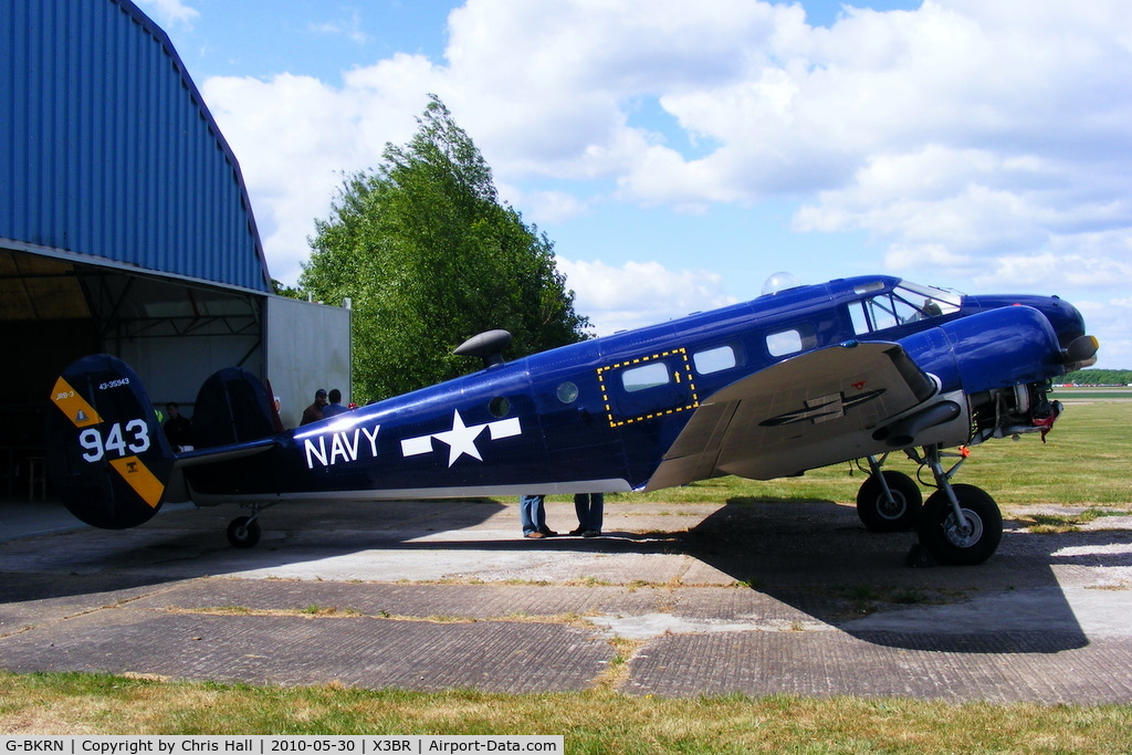 G-BKRN, 1952 Beech D18S C/N CA-75, 'Naval Encounter' being restored to flying condition by Beech Restorations at Bruntingthorpe