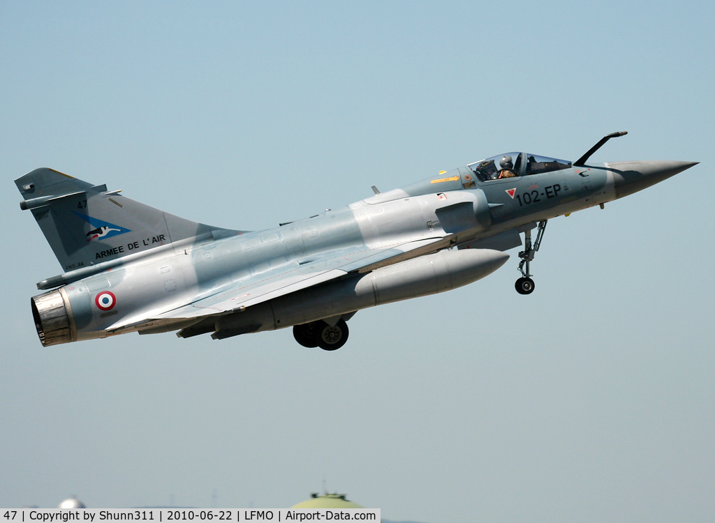 47, Dassault Mirage 2000-5F C/N 217, On take off during Garuda 2010 Exercice...