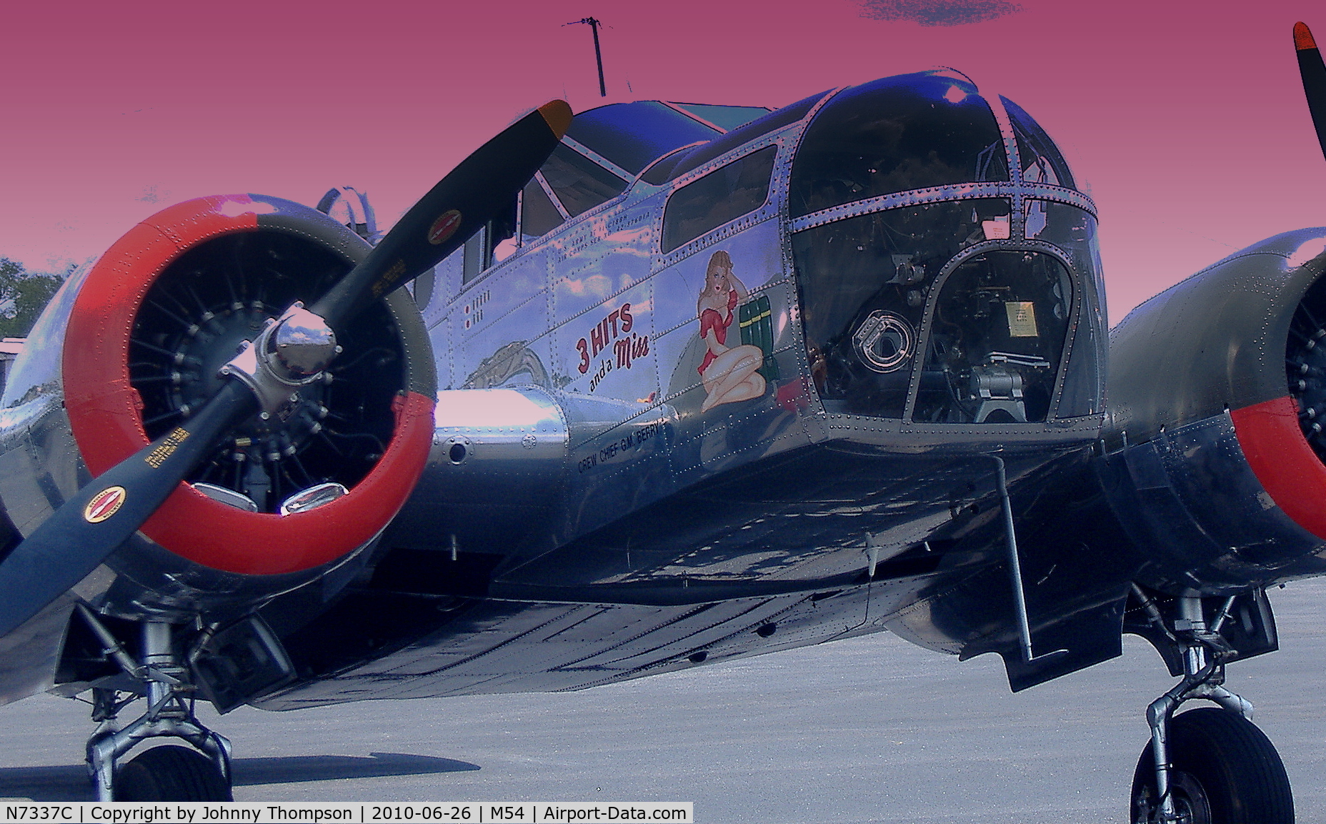 N7337C, 1943 Beech AT-11 Kansan C/N 4597, Mid Tenn. Fly In