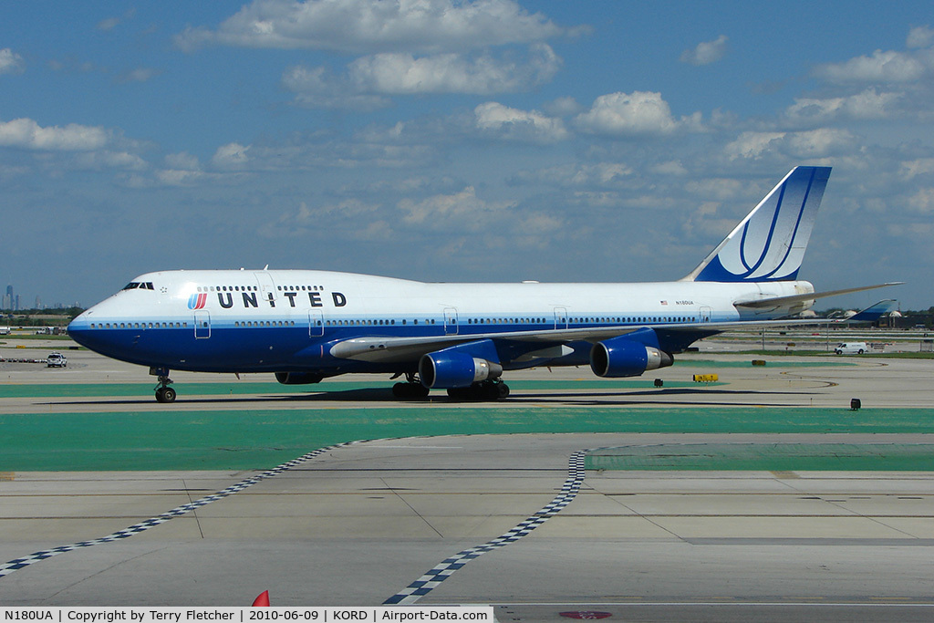 N180UA, 1991 Boeing 747-422 C/N 25224, 1991 Boeing 747-422, c/n: 25224 of United at Chicago O'Hare