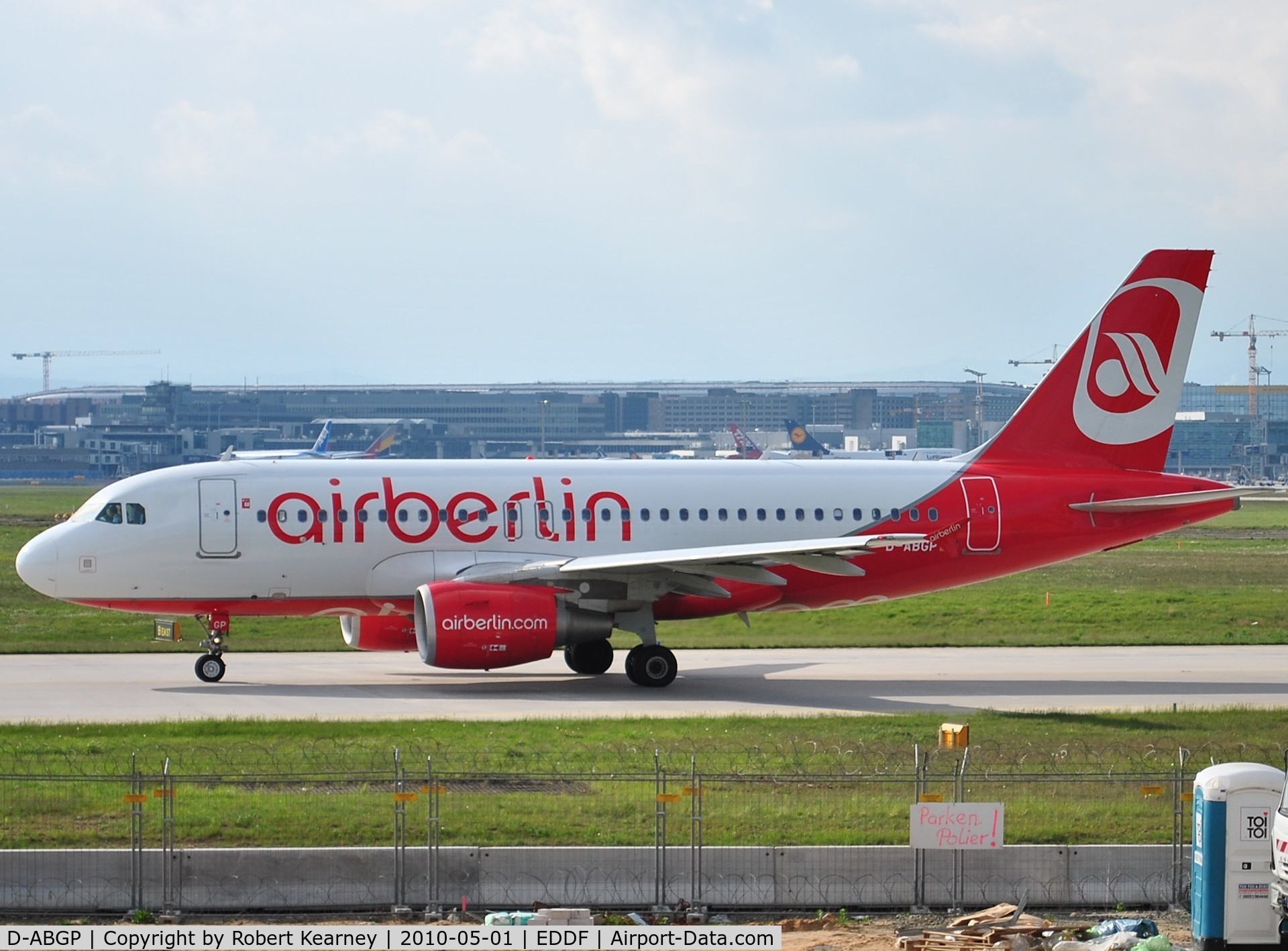 D-ABGP, 2008 Airbus A319-112 C/N 3728, Air Berlin on back taxiway