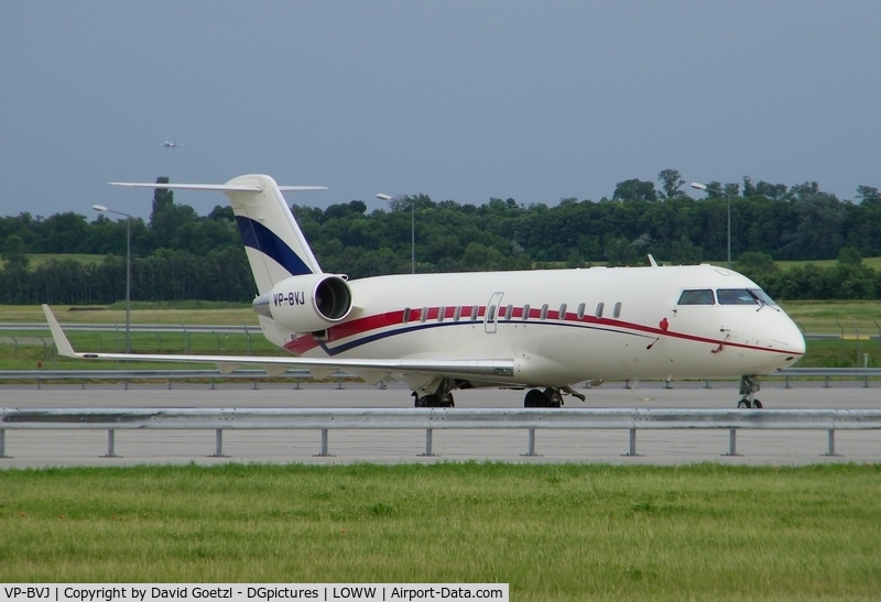 VP-BVJ, 2007 Bombardier Challenger 850 (CL-600-2B19) C/N 8071, CRJ-200 of 'Vacuna Jets'.