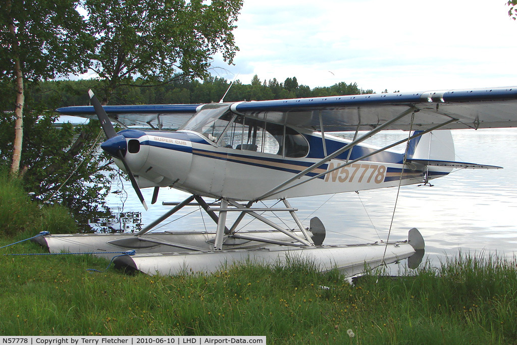 N57778, Piper PA-18-150 Super Cub C/N 18-7709129, Piper PA-18-150, c/n: 18-7709129 on Lake Hood