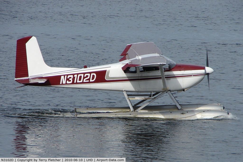 N3102D, 1955 Cessna 180 C/N 31900, 1955 Cessna 180, c/n: 31900 on Lake Hood